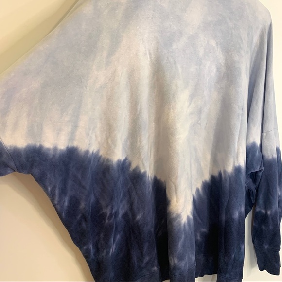 Victoria’s Secret PINK Blue Tie Dye Ombré Turtleneck Tunic Oversize Large - Picture 9 of 12